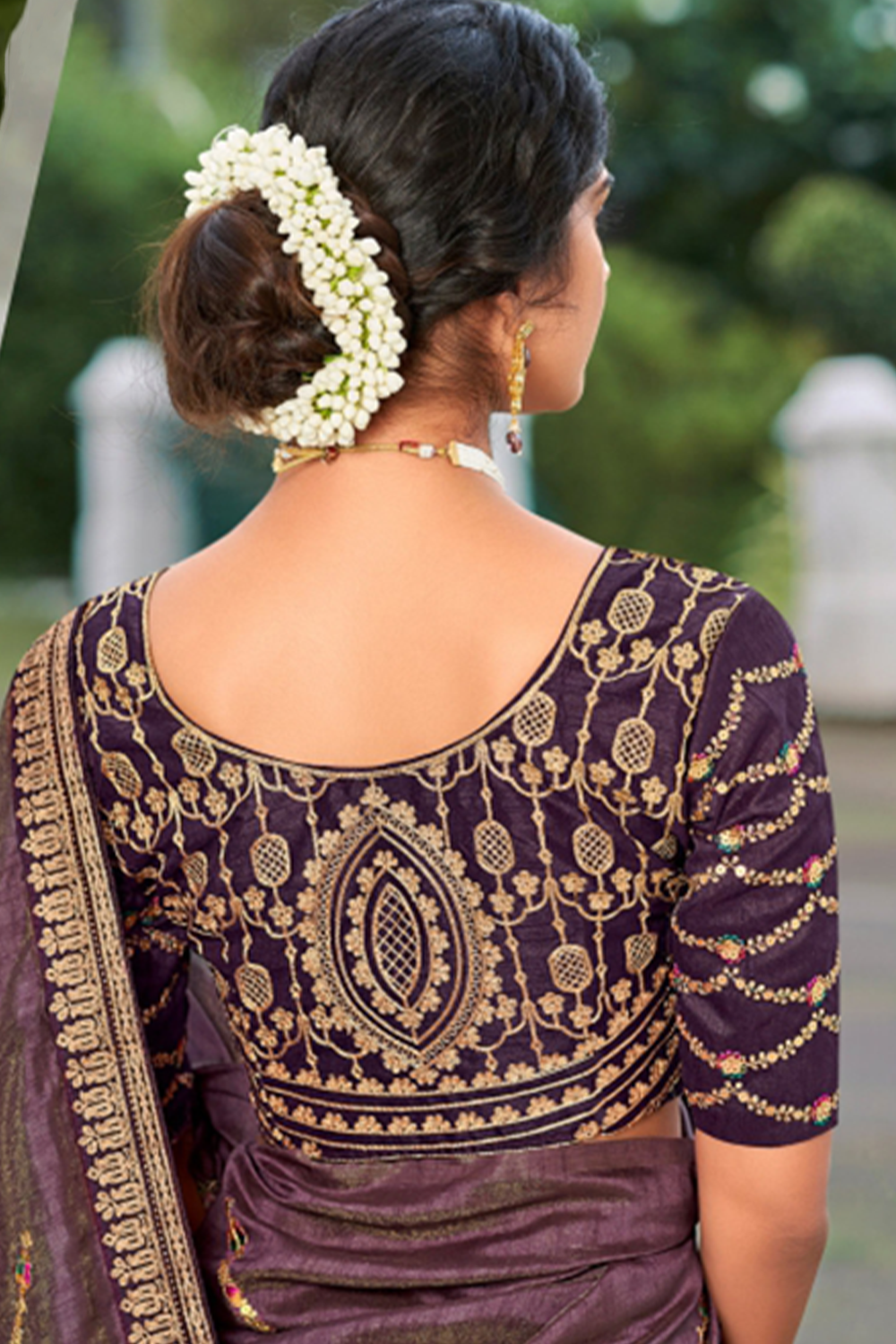 Bold Burgundy Saree with Designer Border